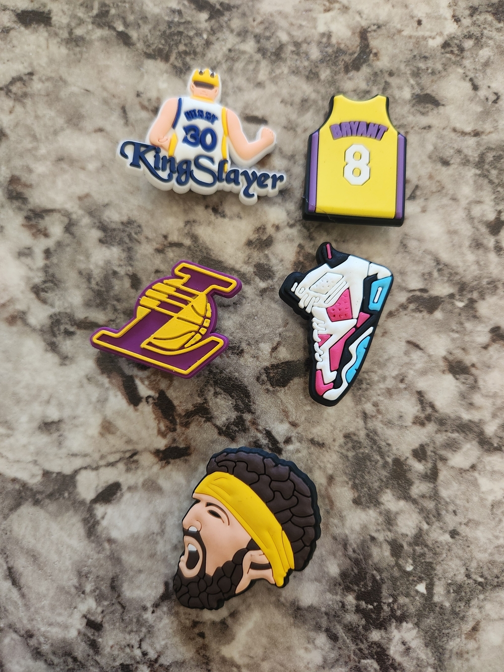 Lakers Shoe Charms Bundle Of 5 NEW